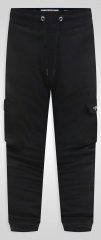 D555 Dexter 1 Cargo Jogger With Bear Embroidery TALL Melna