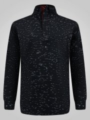 D555 Chandler Reno 1/4 Zip Neck Sweatshirt With Bear Logo Melna