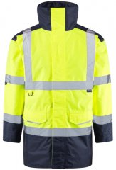 Leo Tawstock Warm Quilted Anorak Hi-Vis Yellow/Navy