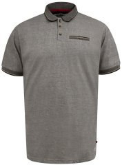 D555 Holyhead Teksturēts Polo Krekls ar Krūšu Kabatu Pelēks