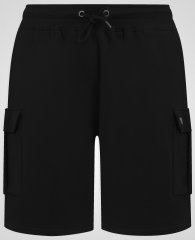 D555 Robinson 1 Fleece Cargo Šorti ar Elastīgu Jostasvietu Melns