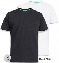 D555 Fenton 2-pack Black/White T-shirt