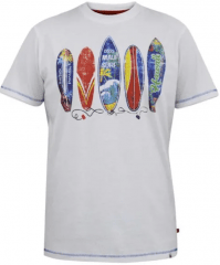 D555 Bridgford surf print t-krekls white