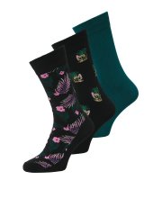Jack & Jones Pineapple Skulls Zeķes Melns 3-pack