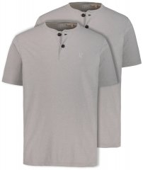 JP1880 708420 Henley T-krekls 2 gab. Pelēks melanžs