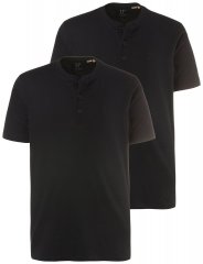 JP1880 708420 Henley T-krekls 2 gab. Melns