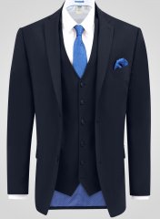 D555 Ted 4 Way Stretch Tailored Suit Jacket Tumši zila