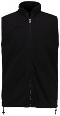 JP1880 723305 Flīsa veste ar stāvapkakli Melns