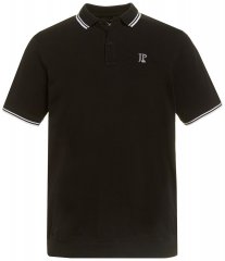 JP1880 802789 Polo krekls ar baltu kontrastējošu apkakli Melns