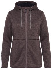Ulla Popken 812880 Adīta flīsa jaka ar teddy flīsu Taupe
