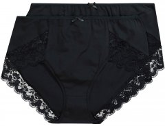 Ulla Popken 824106 Biksītes ar mežģīnēm 2 gab. Melns