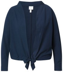 Ulla Popken 827116 Lina maisījuma bolero ar stāvapkakli Tumši zils