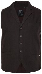 JP1880 828736 Tvīda veste ar adītu muguru Tumši brūns