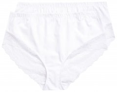 Ulla Popken 830094 Biksītes ar mežģīnēm 2 gab. Balts