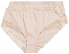 Ulla Popken 830094 Biksītes ar mežģīnēm 2 gab. Bēšs