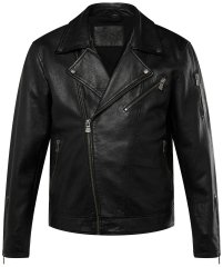 JP1880 830586 Biker jaka no jēra napas Melns