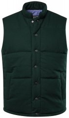 STHUGE 831896 Polsterēta flaneļa veste Tumši zaļš