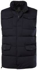 JP1880 834648 Veste stepēta ar stāvapkakli Tumši zils