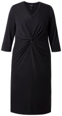 Ulla Popken 836514 Midi kleita ar 3/4 piedurknēm Melns