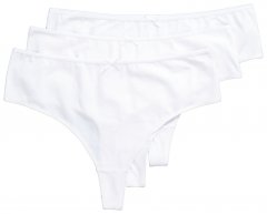 Ulla Popken 838637 Stringi 3 gab. Balts
