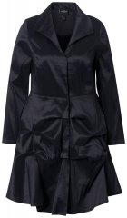 Ulla Popken 842028 Peplum žakete ar krokām Melns