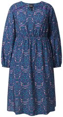 Ulla Popken 842153 Rakstaina midi kleita Petrolejas