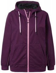 Ulla Popken 843186 Ūdeni atgrūdoša softshell jaka ar atstarotājiem Vīnsarkans