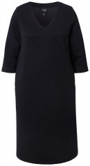 Ulla Popken 843326 Džempera kleita ar 3/4 piedurknēm Melns