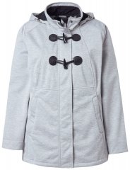 Ulla Popken 846744 Softshell jaka Pelēks melanžs