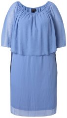 Ulla Popken 848169 A veida šifona kleita Gaiši zils