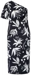 Ulla Popken 848510 Ziedaina midi kleita Melns