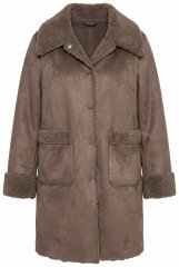 Ulla Popken 850251 Teddy mētelis Gaiši brūns
