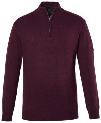 JP1880 851428 Adīts džemperis ar rāvējslēdzēju pie kakla Plūmju TALL