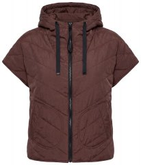 Ulla Popken 851785 Oversize stepēta veste ar kapuci Brūns