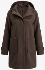 Ulla Popken 851803 Duffle mētelis Tumši brūns