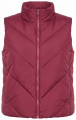 Ulla Popken 851833 Stepēta veste ar stāvapkakli Sarkans