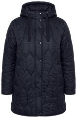 Ulla Popken 852413 Stepēta jaka Melns