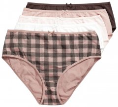 Ulla Popken 854114 Biksītes ar rūtām 5 gab. Taupe