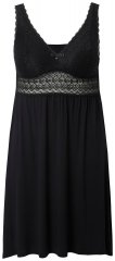 Ulla Popken 855428 Negližē ar mežģīnēm Melns