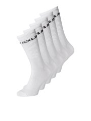 Jack & Jones Basic Logo Tenisa zeķes Balts 5-pack