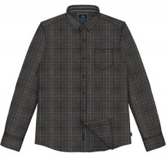 Double Outfitters FS-5230 Rūtains krekls Tumši zila/Brūna