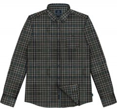 Double Outfitters FS-5230 Rūtains krekls Tumši zaļa/Bēša