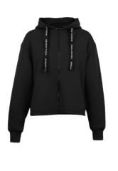 Nora Mikken GERTRUD Cropped Hoodie Black