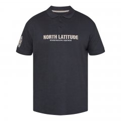 North Latitude Logo Polo Melna