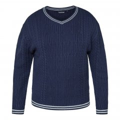 North Latitude V-Neck Knit Tumši zila