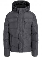 Jack & Jones Morgan Puffer Jacket Dark Grey Melange