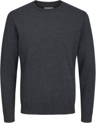 Jack & Jones BASIC Knitted Sweater Dark Grey Melange