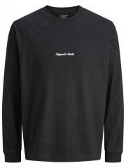 Jack & Jones Norrebro Crew Neck Long Sleeve T-Shirt Black