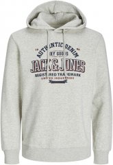 Jack & Jones 2 COL LOGO Hoodie White Melange