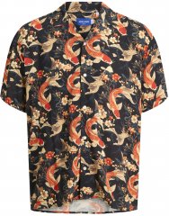 Jack & Jones Tokyo rakstains havajiešu krekls tumši brūns
